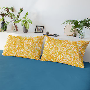 Housse D'oreillers Motif blanc et gris-vert