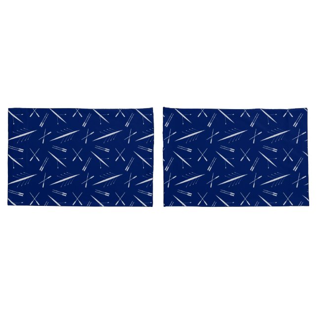 Housse D'oreillers Motif bleu et blanc de la Marine (Dos-Set)