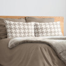 Motif classique neutre ivoire Taupe Houndstooth