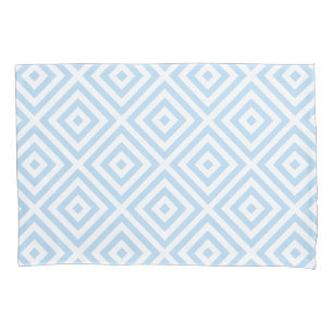 Housse D'oreillers Motif Coussin Pastel Blue White Diamond Coque