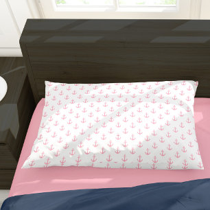 Housse D'oreillers Motif d'Ancres roses