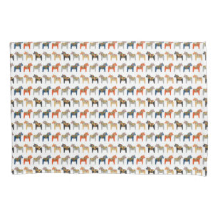 Housse D'oreillers Motif d'art populaire suédois Dala Horse