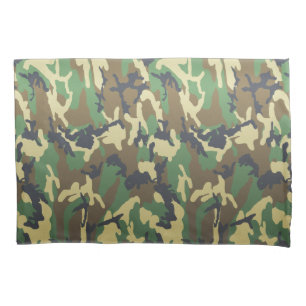 Housse D'oreillers Motif de Camo de camouflage de région boisée de