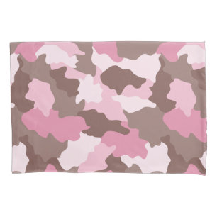 Housse D'oreillers Motif de Camouflage de fillette rose