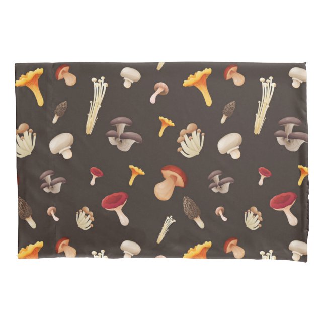 Housse D'oreillers Motif de champignons (devant)