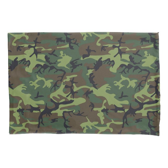 HOUSSE D'OREILLERS MOTIF DE CHASSE CAMOFLAGE (devant)