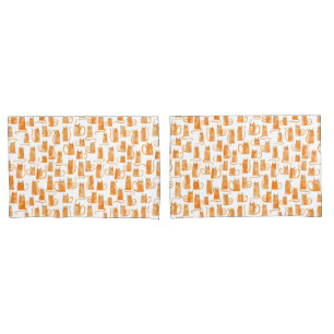 Housse D'oreillers Motif de chat orange