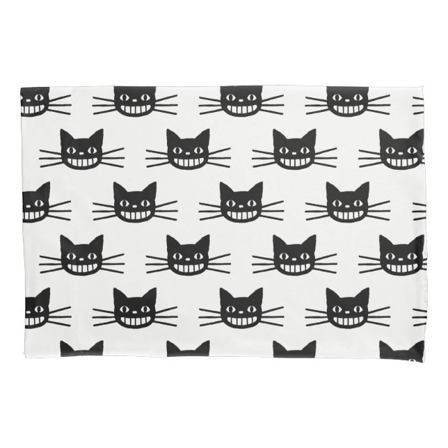 Housse D'oreillers Motif de chats noirs (devant)