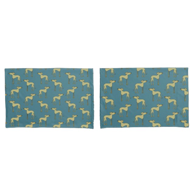 Housse D'oreillers Motif de chiens Sloughi (devant-Set)