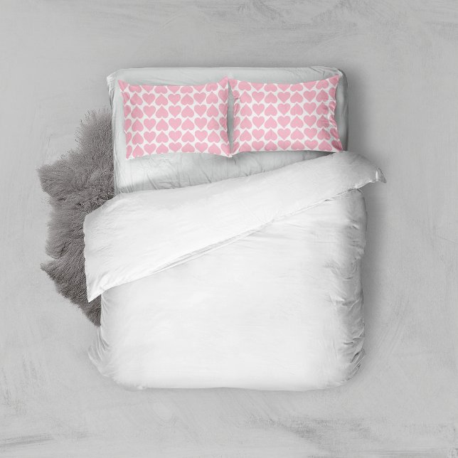 Housse D'oreillers Motif de cœurs roses, Romantique, Amour (Créateur téléchargé)