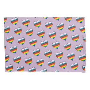 Housse D'oreillers Motif de Coussin Rainbow Heart Coque