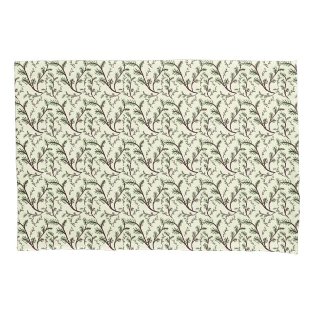Housse D'oreillers Motif de feuilles de forêt sans couture Botanique  (devant)