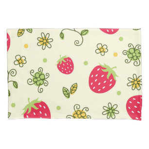 Housse D'oreillers Motif de fraises