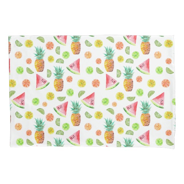 Housse D'oreillers Motif de fruit glacé d'aquarelle (devant-gauche)