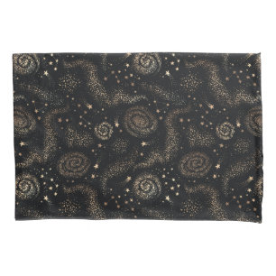 Housse D'oreillers Motif de galaxie Gold Star Constellation