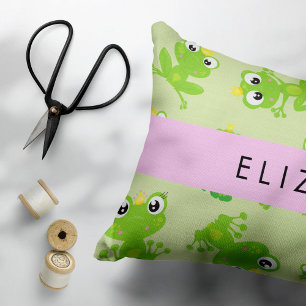 Housse D'oreillers Motif de grenouille, Grenouille verte, Prince de g