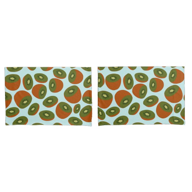 Housse D'oreillers Motif de Kiwifruit (devant-Set)