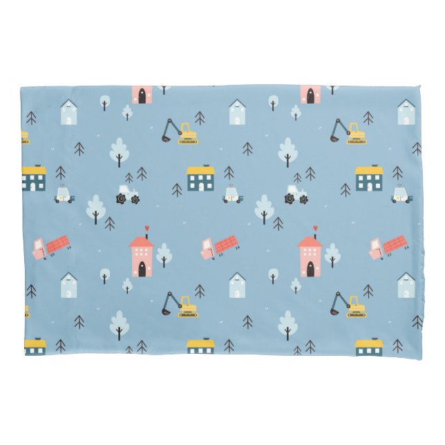 Housse D'oreillers Motif de la scène du Doodle Town (devant)