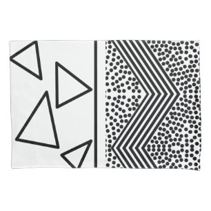 Housse D'oreillers Motif de lignes triangle Pyramide d'art Abstrait