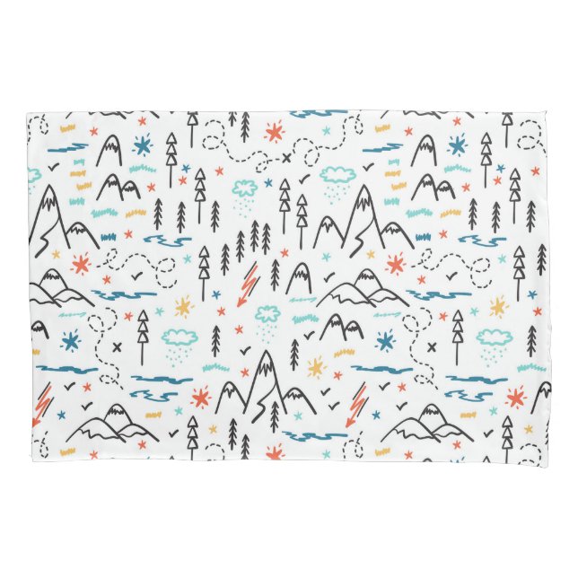 Housse D'oreillers Motif de montagne (devant-gauche)