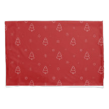Motif de Noël rouge.Arbres festifs et flocons de n