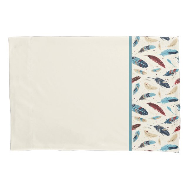 Housse D'oreillers Motif de plume amérindien du sud-ouest (devant)