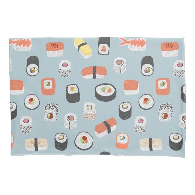 Housse D'oreillers Motif de rouleaux Sushi Nigiri Maki (devant-gauche)