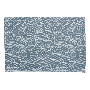 Housse D'oreillers Motif de style Wave japonais