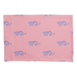 Housse D'oreillers Motif de tigre rose et marine pour enfants, Ados,