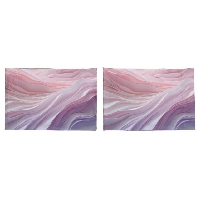 Housse D'oreillers Motif de vague de calme Pastel (Dos-Set)