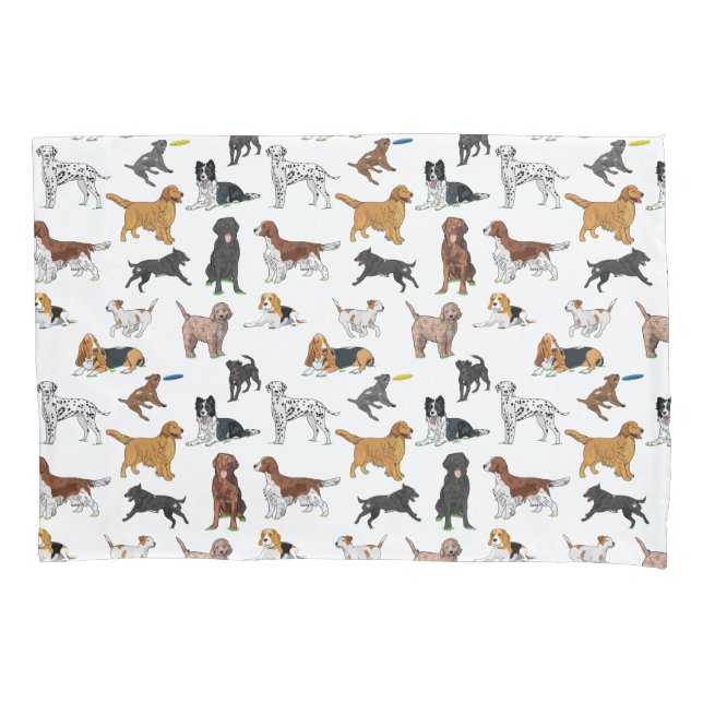 Housse D'oreillers Motif d'illustrations de chiens mignons (devant)