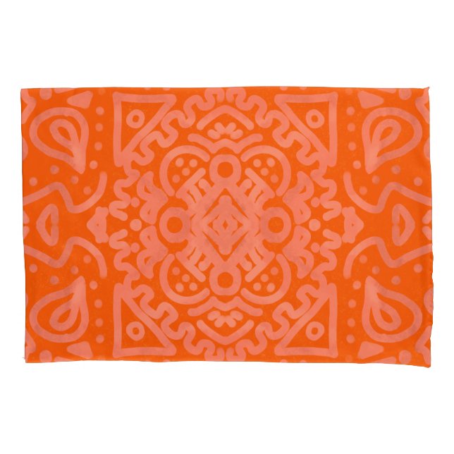 Housse D'oreillers Motif d'Orange Boho (devant)