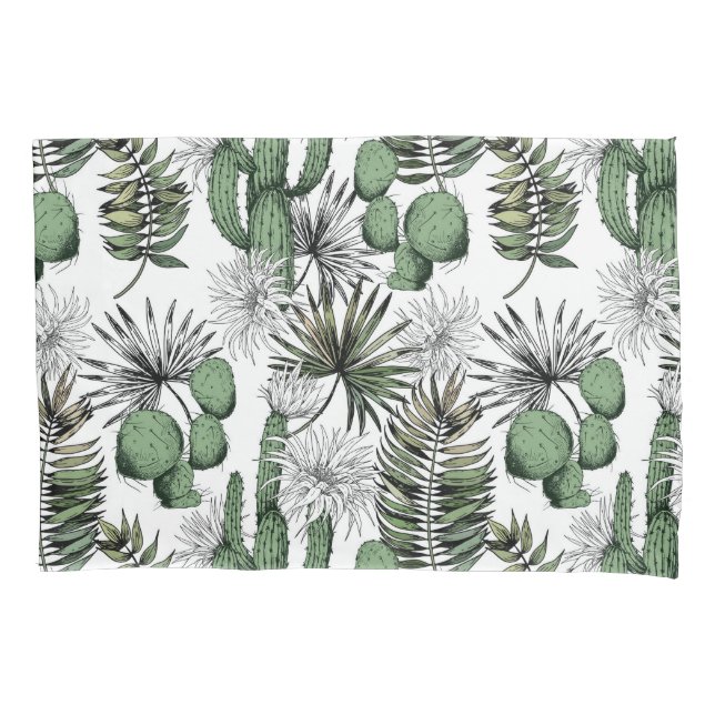 Housse D'oreillers Motif du désert de Cactus (devant-gauche)