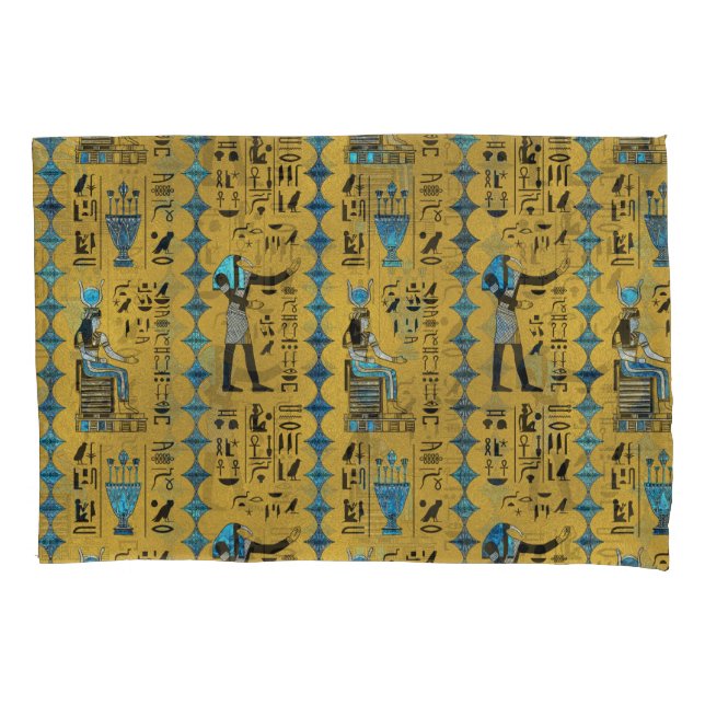 Housse D'oreillers Motif égyptien de symboles d'ornement (devant)