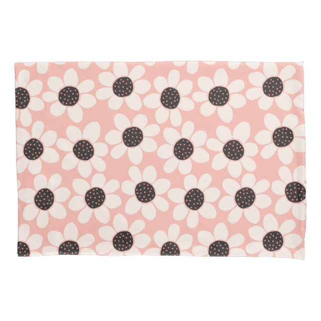 Housse D'oreillers Motif Fleur Rose Cute (devant)