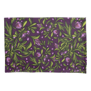 Housse D'oreillers Motif floral artistique : fleurs violettes