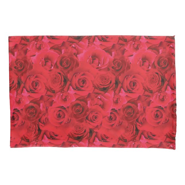 Housse D'oreillers Motif floral répétitif | Motif Red Roses (devant)