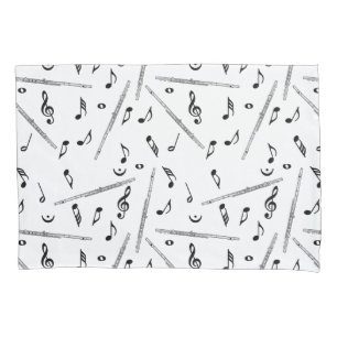 Housse D'oreillers Motif Flute Music Note