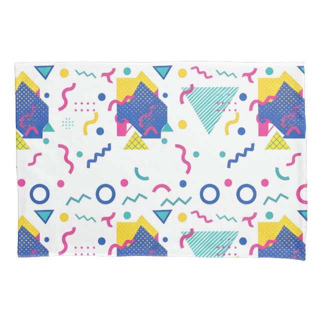 Housse D'oreillers Motif géométrique Retro Memphis (devant-gauche)