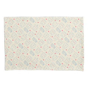 Housse D'oreillers Motif heureux en pastel de dents