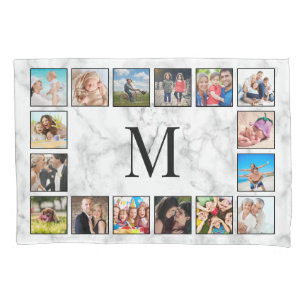 Housse D'oreillers Motif Marbre blanc en pierre