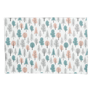 Housse D'oreillers Motif mignon de forêt de griffonnage