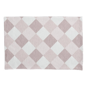 Housse D'oreillers Motif Oblique de géométrique beige et gris