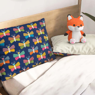 Housse D'oreillers Motif Papillon Mignon sur Fond Bleu