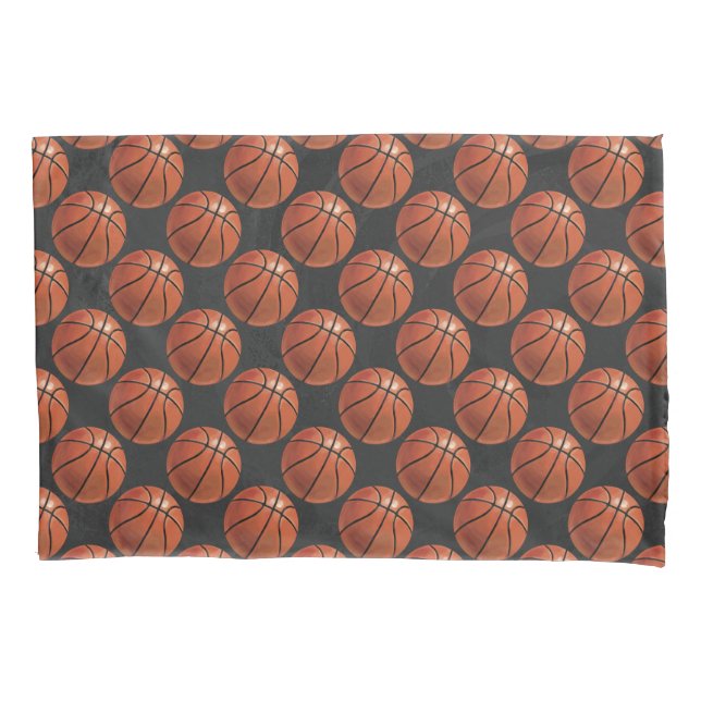 Housse D'oreillers Motif peint de basket-ball (devant)