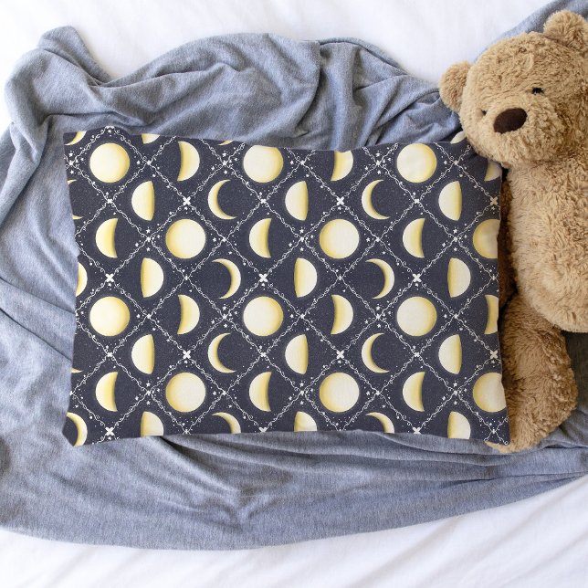 Housse D'oreillers Motif Phases de lune céleste (Moon Phases Pattern Pillowcase)