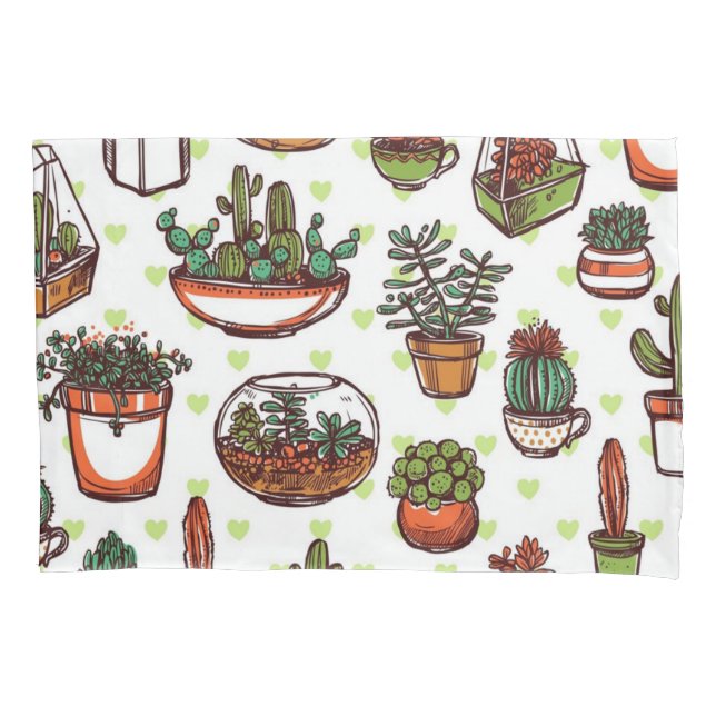 Housse D'oreillers motif plante (devant)