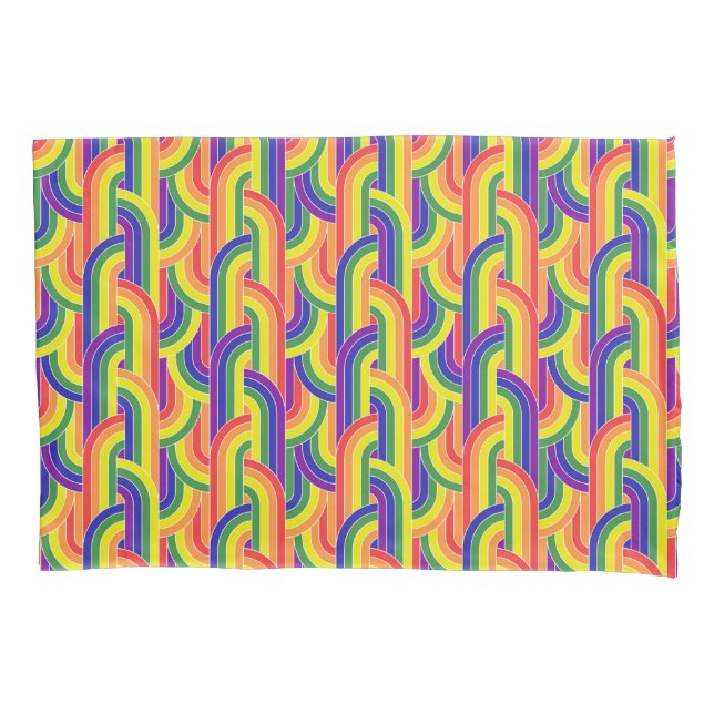 Housse D'oreillers Motif Rainbow moderne (devant-gauche)