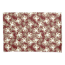 Motif Répétant Or Et Rouge | Motif de pieuvre