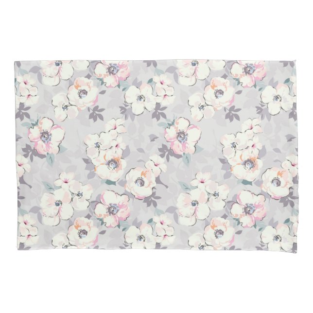 Housse D'oreillers Motif rose mou d'aquarelle (devant-gauche)